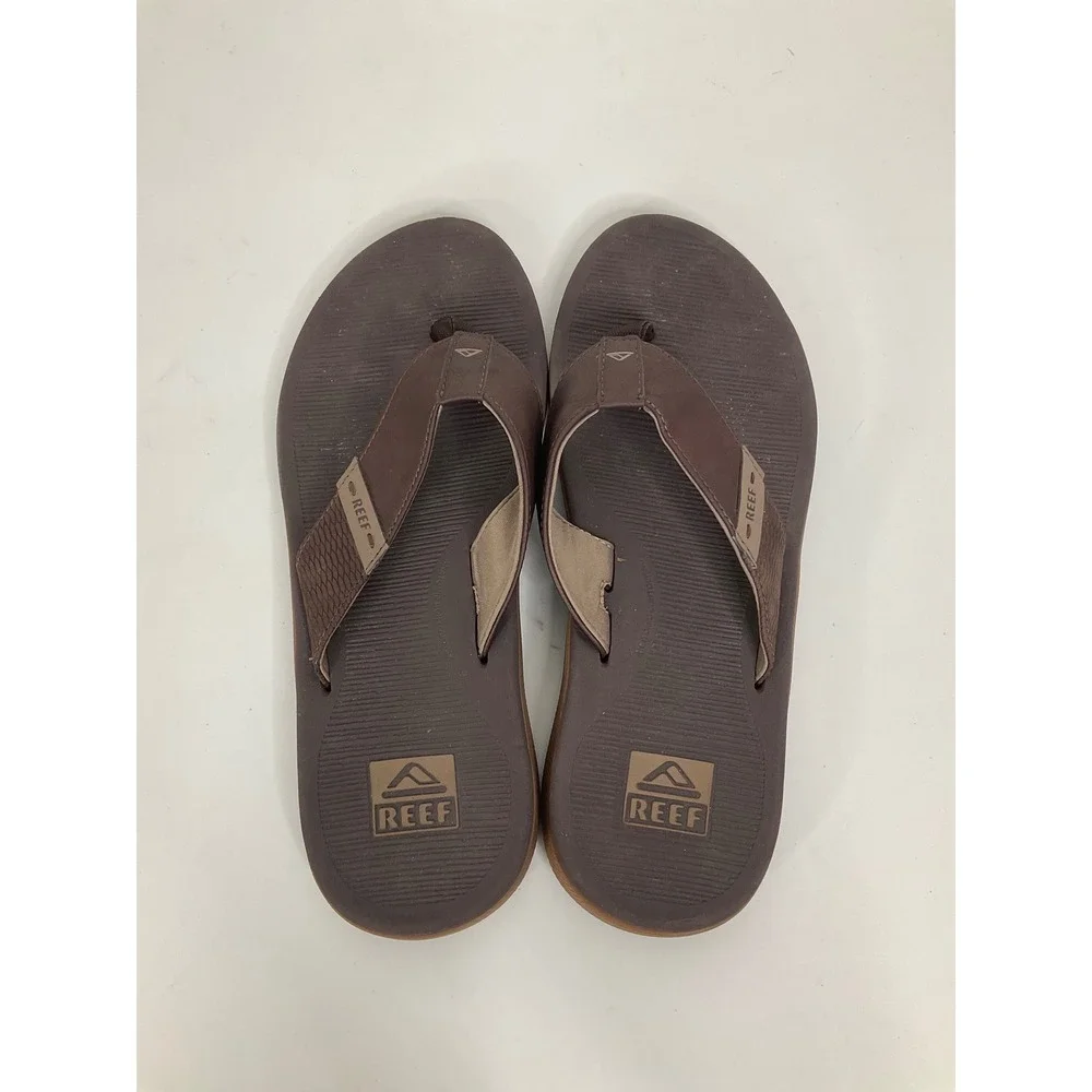 Reef Santa Ana Mens Brown Flip Flop Sandals Size 12 Water Friendly Thong Shoes